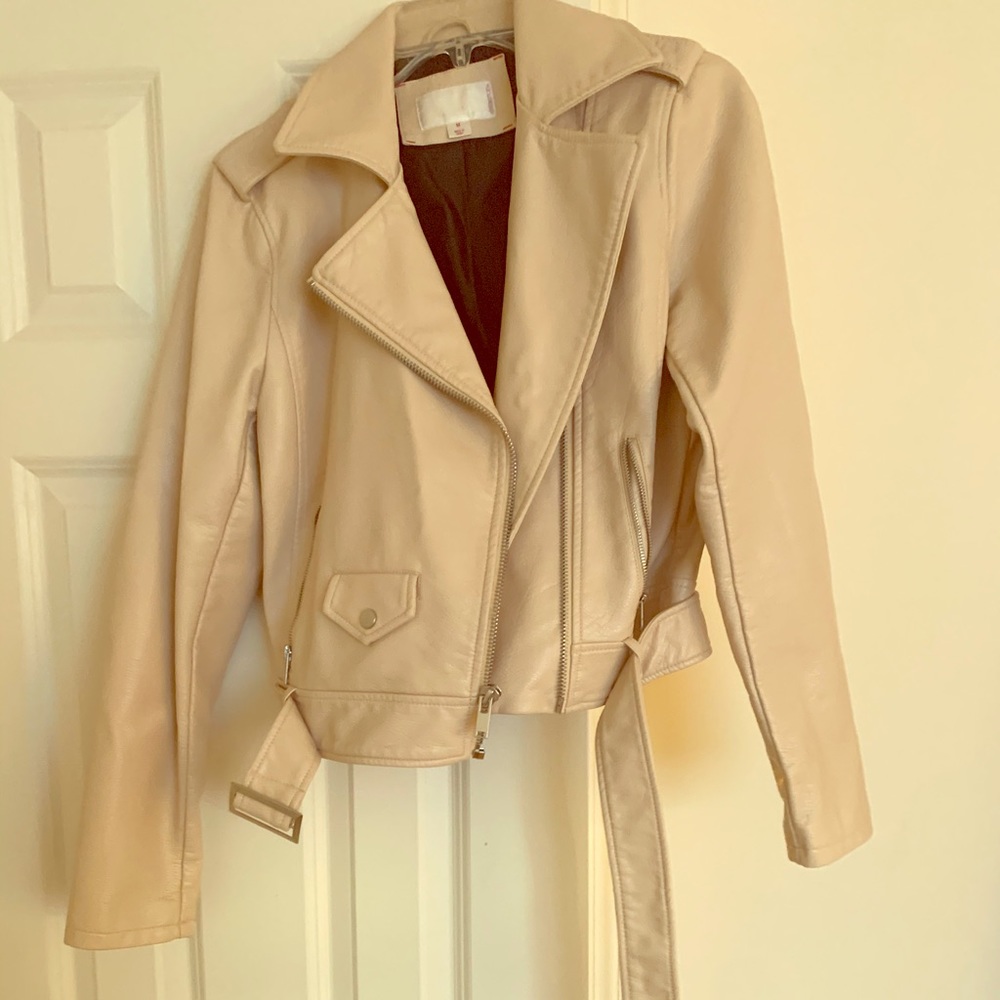Light pink moto jacket